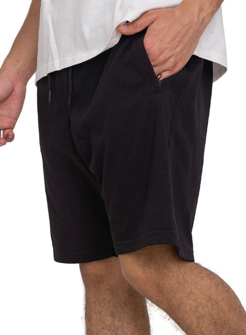 Black Zipper Melton Short - Khotwh